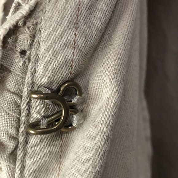 Vero Moda Tan Beaded Lace Blazer Medium Neutral Minimalist 100% Cotton - Picture 5 of 13